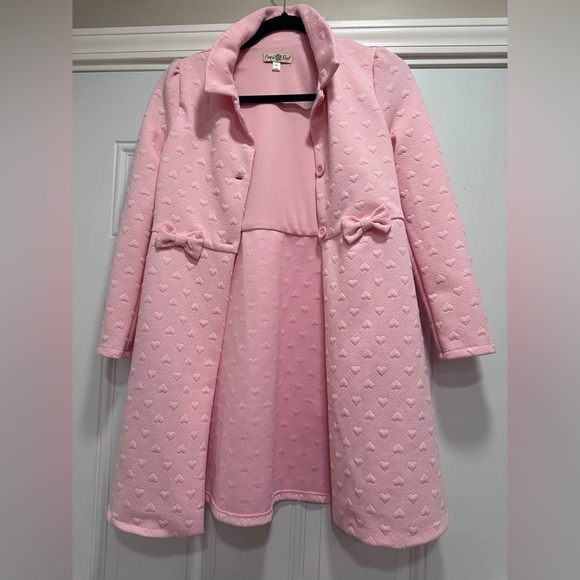 Girls hearts coat Size 14 - Picture 5 of 6